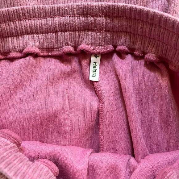 Halara Mid Rise Drawstring Pockets Wide Leg Cargo Casual Pants Wild Rose -L - Picture 8 of 8